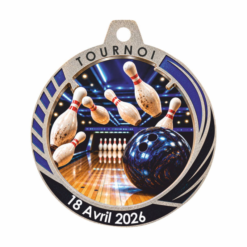 Médaille Création Sport Bois isorel 50 ou 70mm - TD-ISO-50 - TD-ISO-70 Bowling