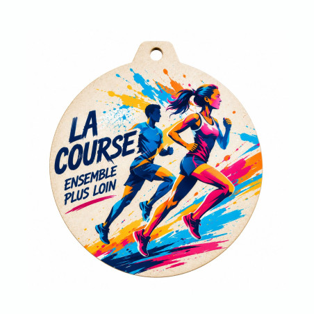 Médaille création ronde sur mesure en isorel gravée - TD-ISO-01R - TD-ISO-02R - TD-ISO-03R