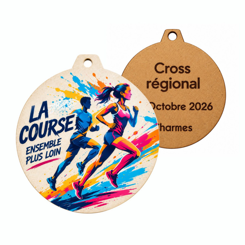 Médaille création ronde sur mesure en isorel gravée - TD-ISO-01R - TD-ISO-02R - TD-ISO-03R