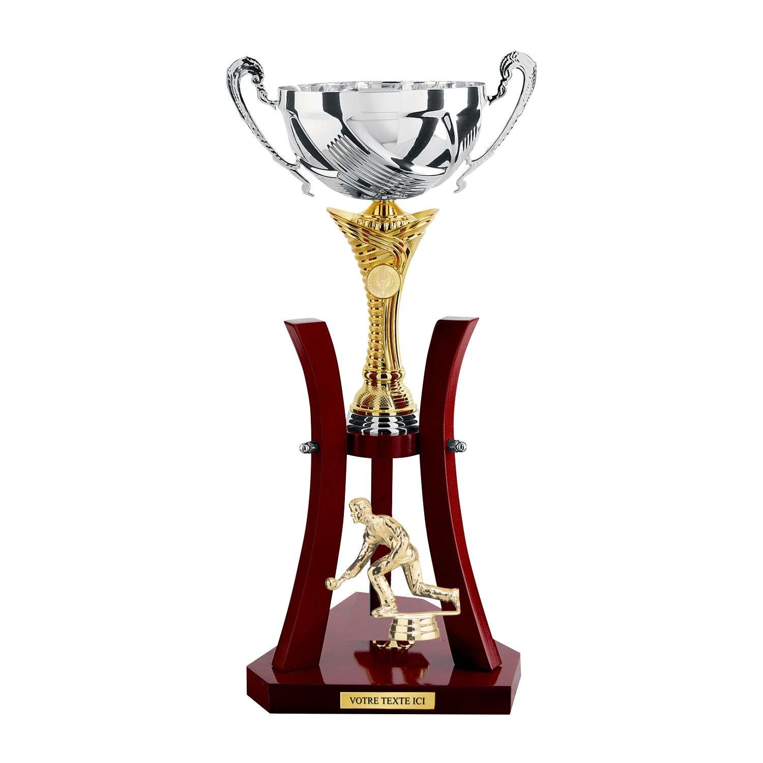 Trophée Sportif Coupe Argent/Or Petanque 