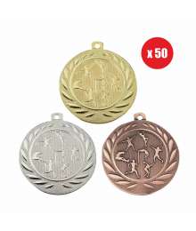 Pack de 50 Médailles Frappées 50mm Athlétisme - BS-DI5000.K.01 - BS-DI5000.K.02 - BS-DI5000.K.27 x50