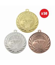 Pack de 50 Médailles Frappées 50mm Basket - BS-DI5000.M.01 - BS-DI5000.M.02 - BS-DI5000.M.27 x50
