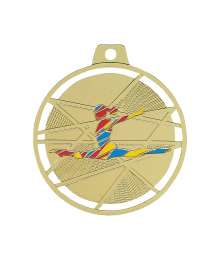 Médaille émaillée frappée Gymnastique Femme 70mm - F-BX07D