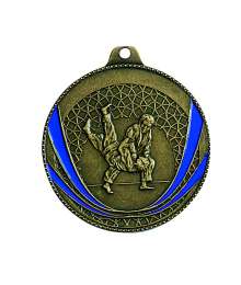 Médaille 50mm bicolore frappée Judo - T-M253