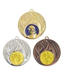 Médaille Flammes avec pastille 50mm Top qualité Zamac - B-D49.01 - B-D49.02 - B-D49.27