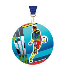 Médaille Céramique Couleurs 70mm Football - F-NB12