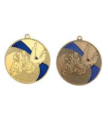Médaille 50mm bicolore frappée Judo - T-M263D - T-M263A - T-M263B