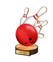 Trophée Bois Couleurs Bowling - BA-RW002M9
