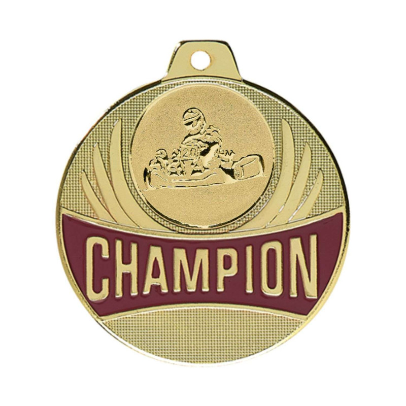 Médaille Champion 50mm avec Pastille - F-Q020