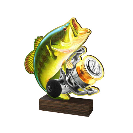 Trophée Bois Couleurs Pêche - BA-WF002M052B