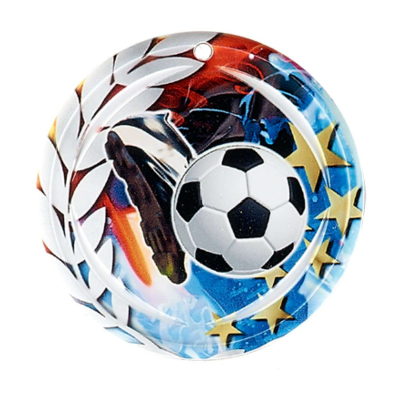 Médaille Céramique Couleurs 70mm Football - F-NA14