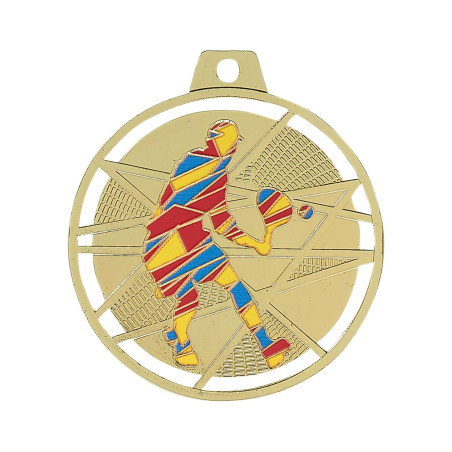 Médaille émaillée frappée Tennis 70mm - F-BX11D