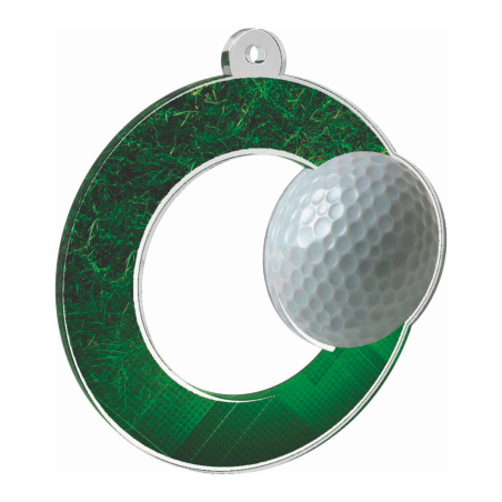 Médaille Acrylique 70mm Golf - MDA0010M39