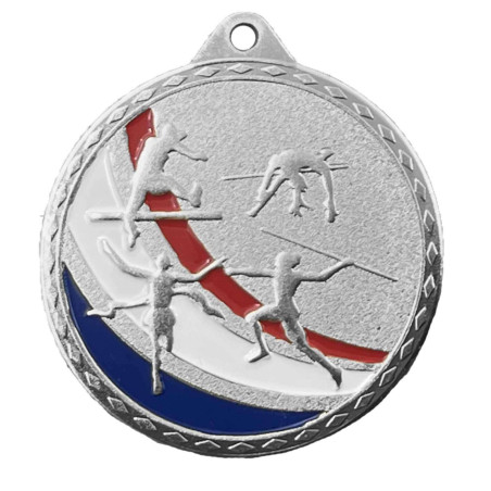 Médaille Frappée 50mm Athlétisme Tricolore - CH-IM00686