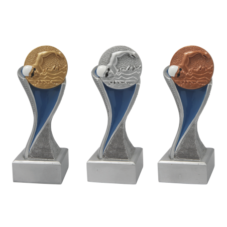 Lot de 3Résines Or / Argent / Bronze Natation - FG4045F