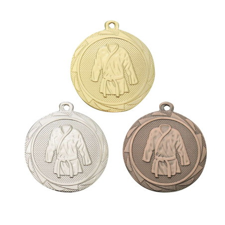 Pack de 50 Médailles frappées Judo 40mm avec rubans offerts - B-BS.ME106