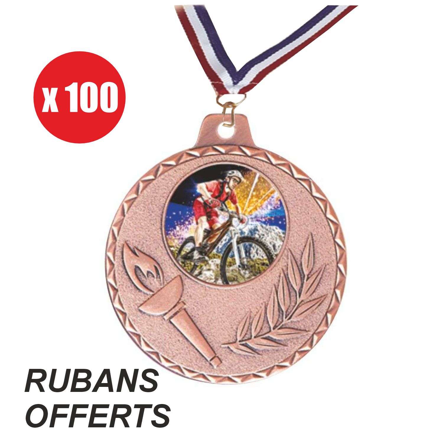 F-Q043B x100 - Bronze + Ruban offert