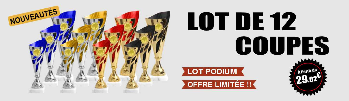 LOT DE 12 COUPES